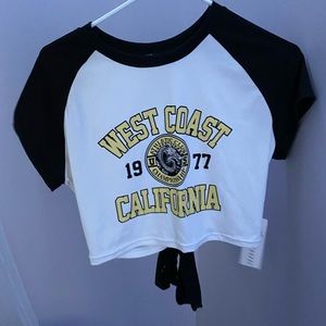 Cute cut out back crop top